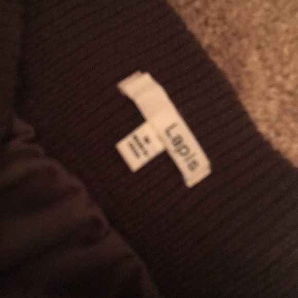 NWT Lapis Sweater knit crochet brown skirt M - Picture 4 of 7